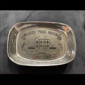 WILTON Armetale “Bless This House” bread dish or tray